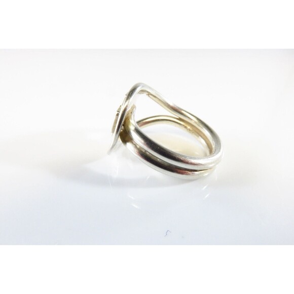 Sterling Christian Greek Cross Ring Women's Double Band Christian Ring Sz 6 - Picture 5 of 8